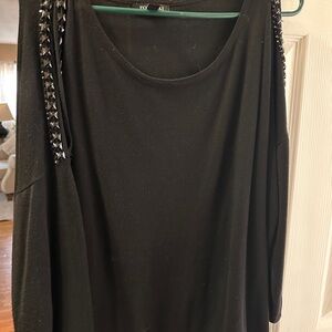 Roz & Ali Black Studded Blouse